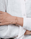 Minimalist Gold Knot Open Bangle Bracelet