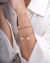 Delicate Gold Layered Star Charm Bracelet