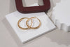 Gold Twisted Woven Hoop Earrings