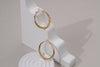 Gold Twisted Woven Hoop Earrings