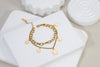 Delicate Gold Layered Star Charm Bracelet
