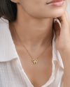 Delicate Gold Tone Bow Pendant Necklace