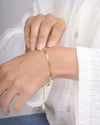 Modern Gold Flat Chain Bracelet