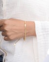 Modern Gold Flat Chain Bracelet