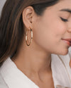 Modern Gold-Toned Flat Hoop Earrings