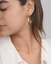 Modern Gold-Toned Flat Hoop Earrings