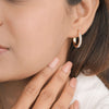 Dazzling Yellow Gold Pavé Hoops
