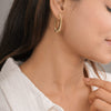Ribbed Gold Statement Hoops