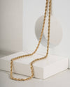 Classic Rope Chain Necklace in Gold Tone
