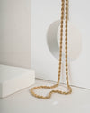 Classic Rope Chain Necklace in Gold Tone