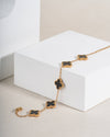 Lucky Black & Gold Clover Bracelet