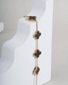 Lucky Black & Gold Clover Bracelet