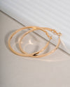 Modern Gold-Toned Flat Hoop Earrings