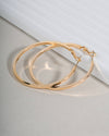Modern Gold-Toned Flat Hoop Earrings
