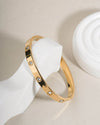 Elegant Gold Bangle with Crystal Accents