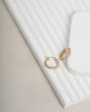 Dazzling Yellow Gold Pavé Hoops