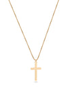 Delicate Cross Pendant Necklace in Gold Tone