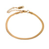 Modern Gold Flat Chain Bracelet