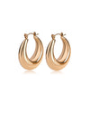 Luxe Domed Gold Hoop Earrings