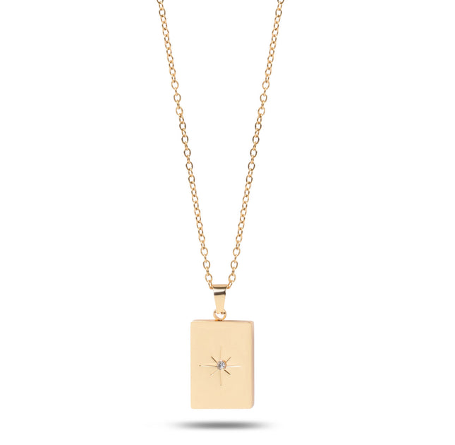Layered Gold Snake, Rope & Compass Necklace Set