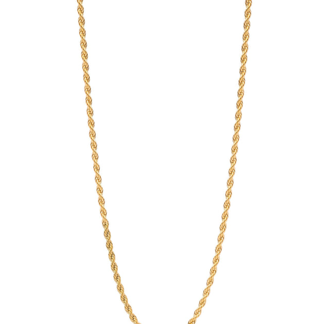 Classic Rope Chain Necklace in Gold Tone