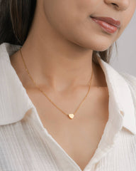 Delicate Heart Pendant Necklace in Gold Tone