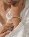 Square Cut Crystal Tennis Bracelet