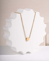 Delicate Heart Pendant Necklace in Gold Tone
