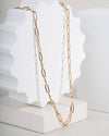 Modern Paperclip Chain Bracelet in Gold Tone