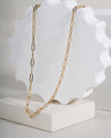 Modern Paperclip Chain Bracelet in Gold Tone