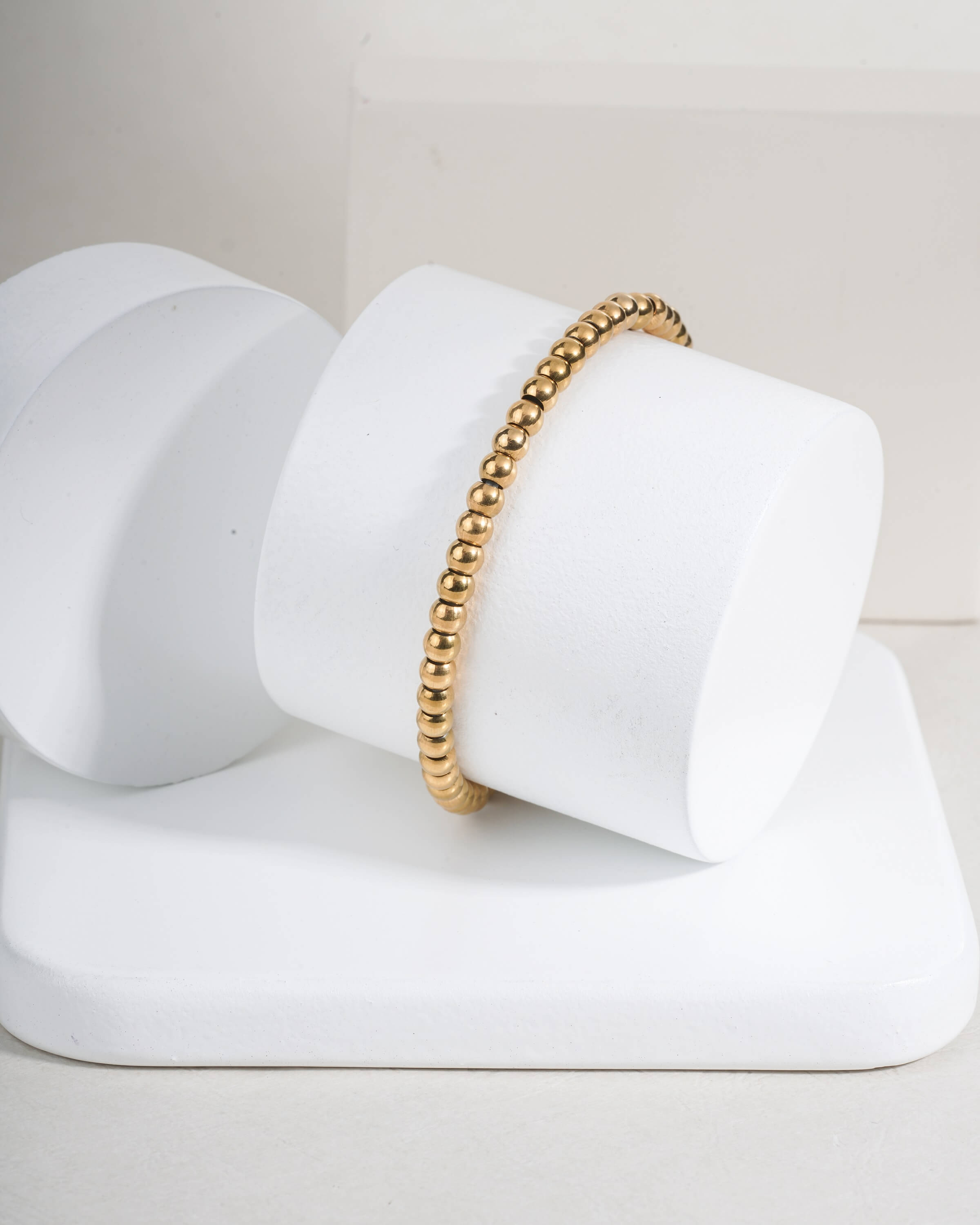 Delicate Gold Bead Stretch Bracelet