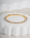 Square Cut Crystal Tennis Bracelet