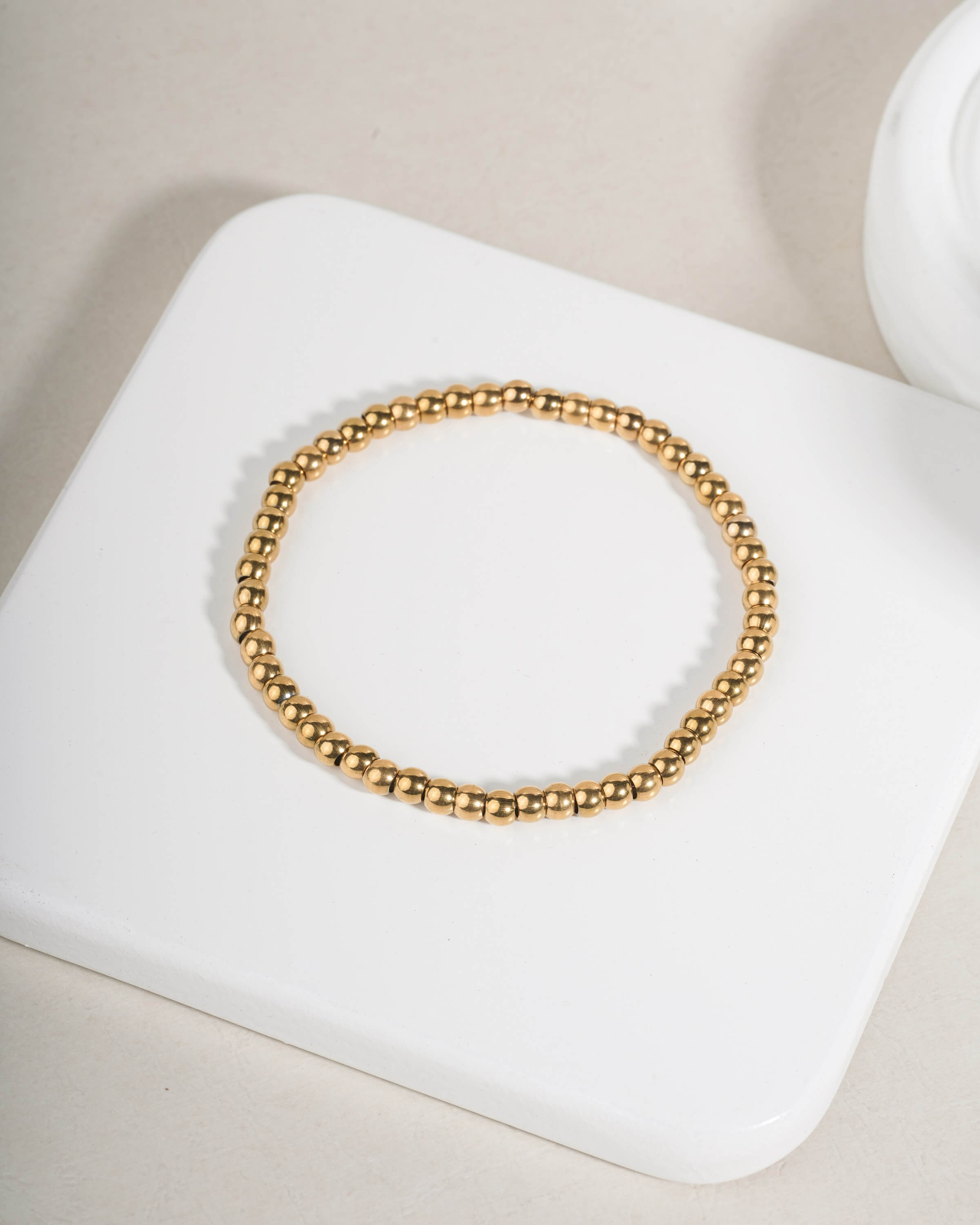 Delicate Gold Bead Stretch Bracelet
