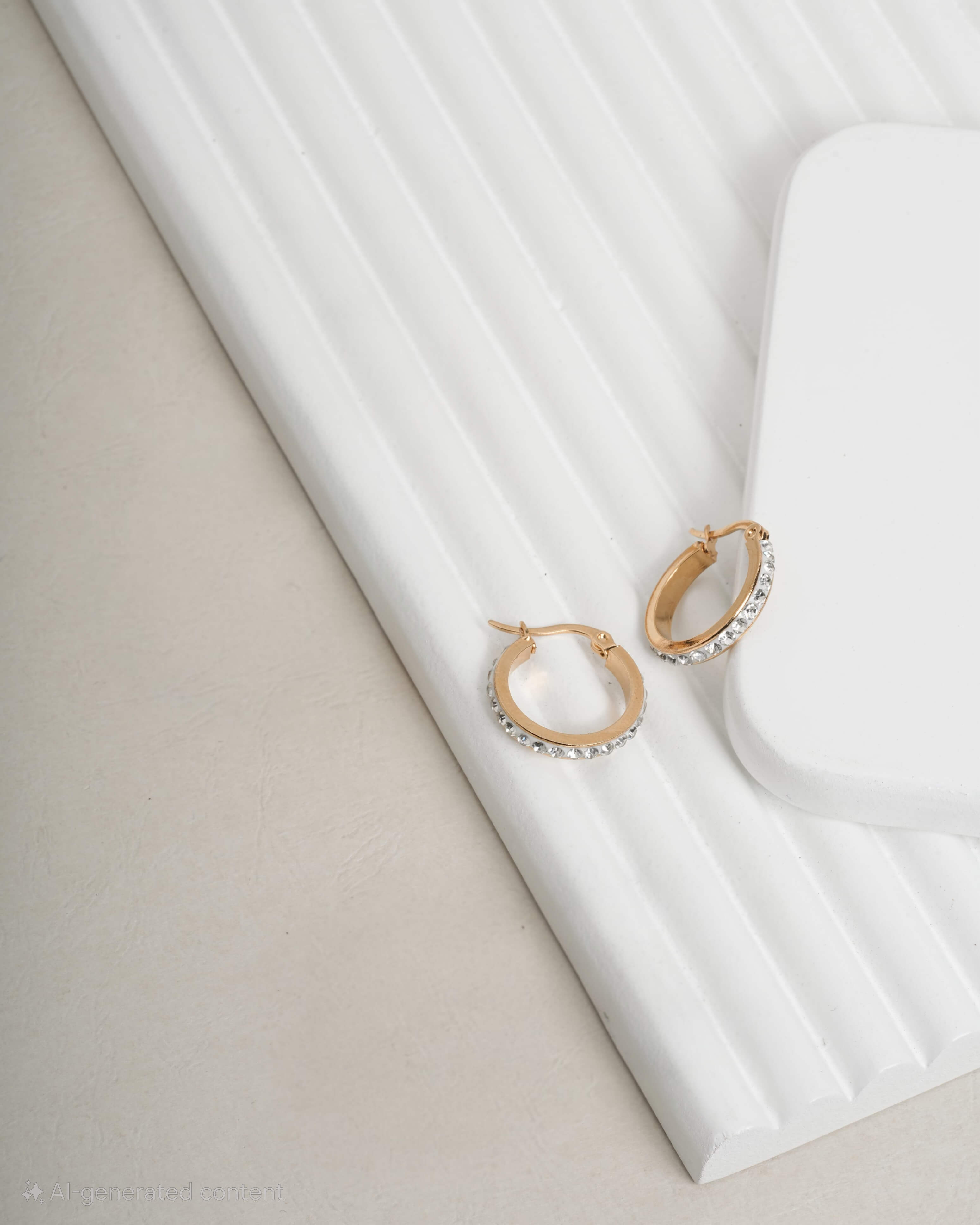 Dazzling Yellow Gold Pavé Hoops