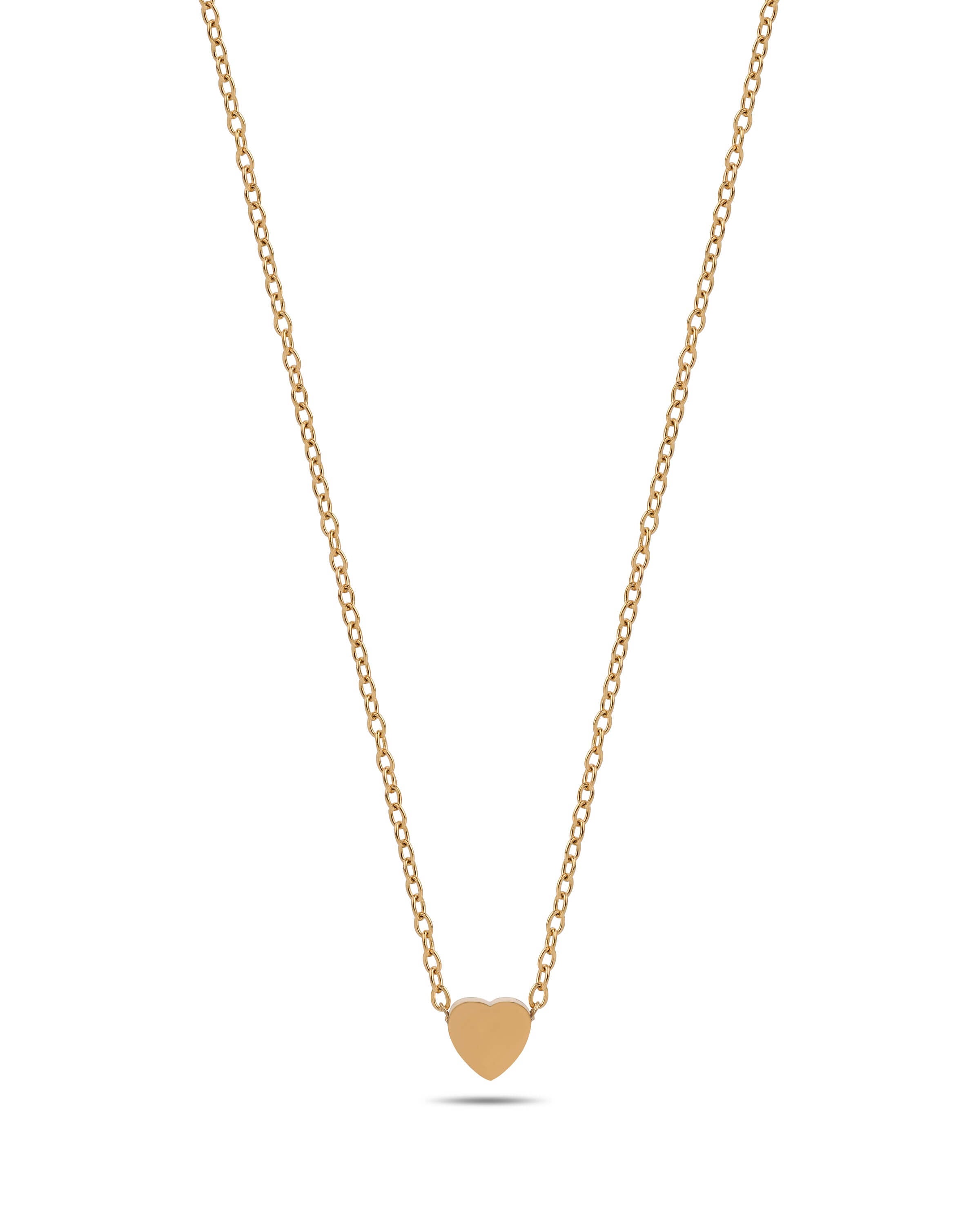 Delicate Heart Pendant Necklace in Gold Tone