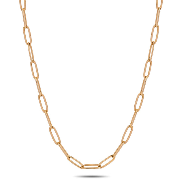 Modern Paperclip Chain Bracelet in Gold Tone