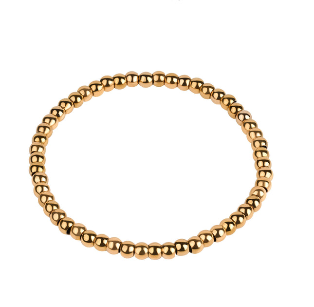 Delicate Gold Bead Stretch Bracelet