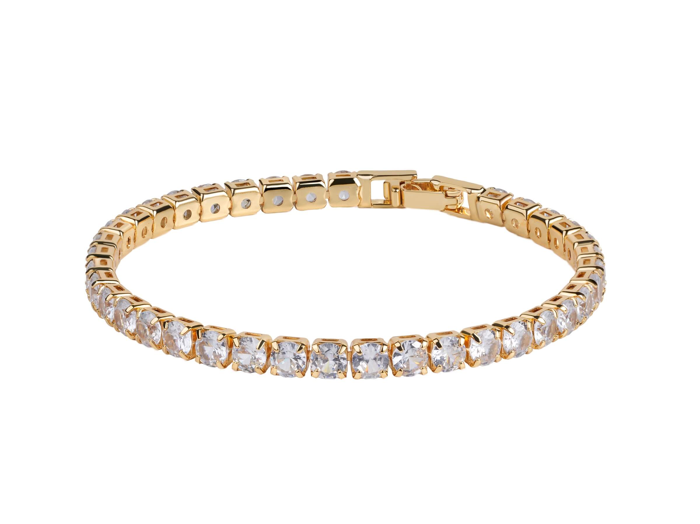 Square Cut Crystal Tennis Bracelet