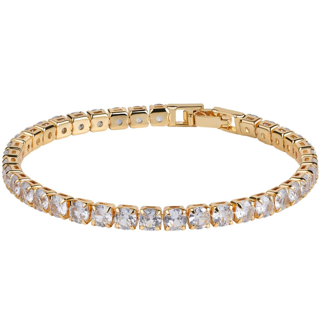 Square Cut Crystal Tennis Bracelet
