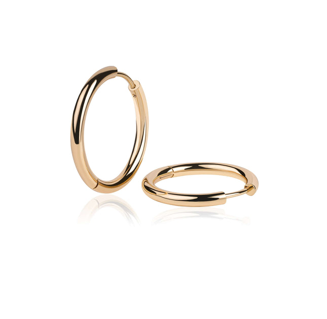 Sleek & Simple Gold Hoop Earrings
