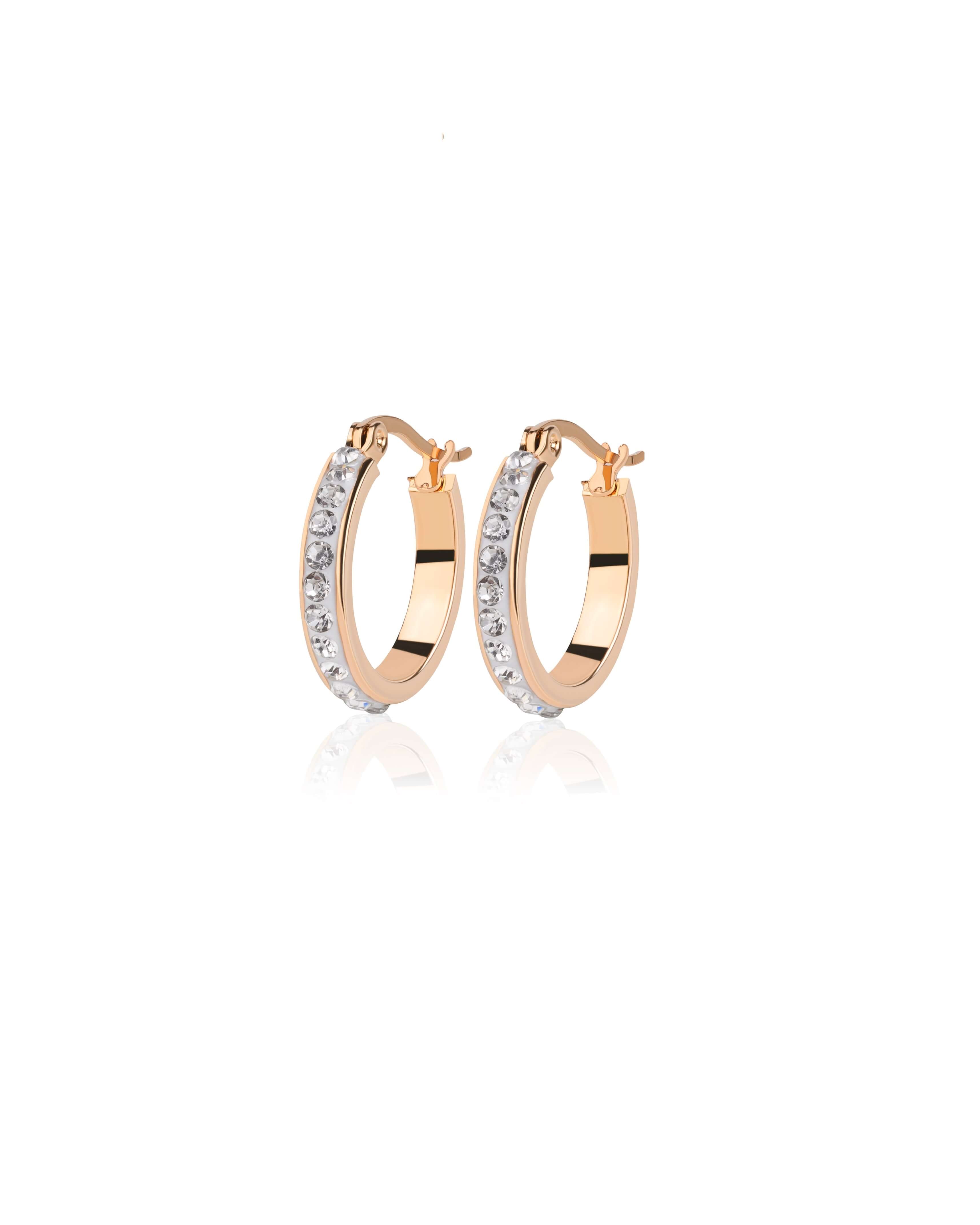 Dazzling Yellow Gold Pavé Hoops